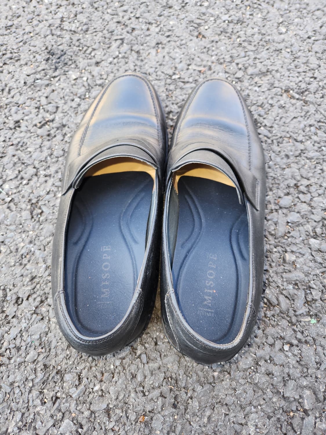 미소페 남성용 블랙 가죽 로퍼 260 상품이미지3