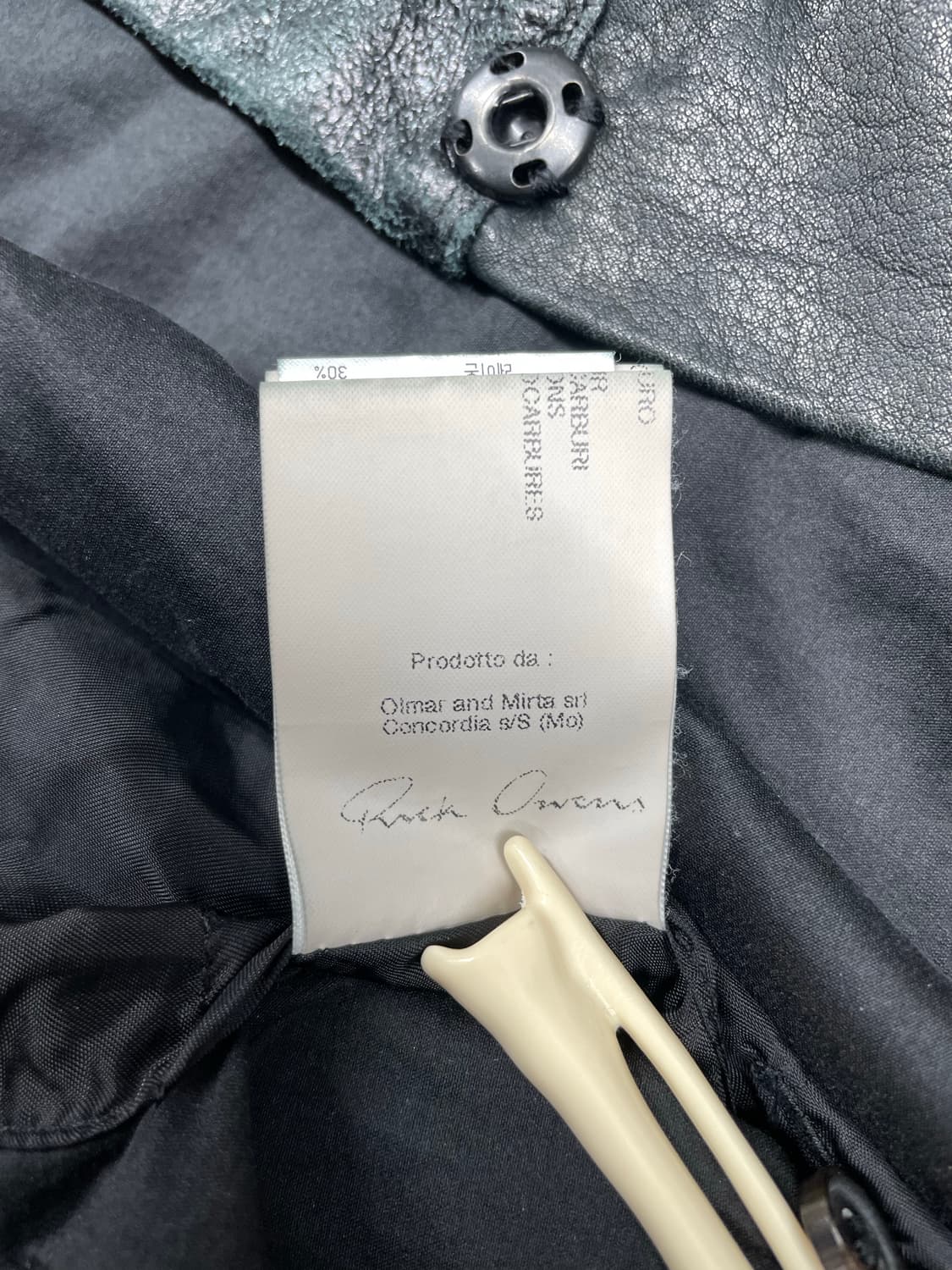 Rick Owens Leather mix jacket (40) 상품이미지7