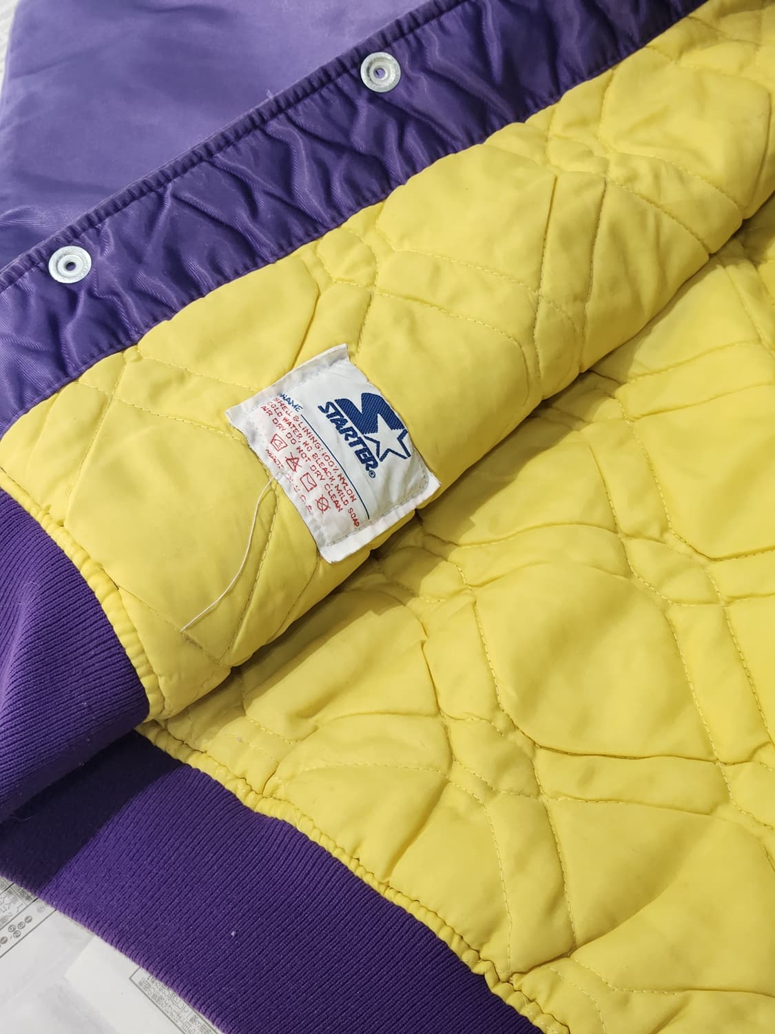 90's STARTER 미네소타바이킹스 바시티 자켓L 상품이미지5