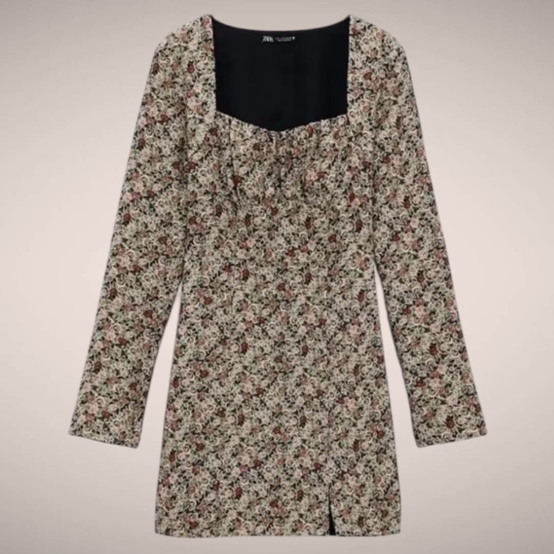 [반택포] 자라 ZARA 플로럴 롱 슬리브 미니 원피스 상품이미지2