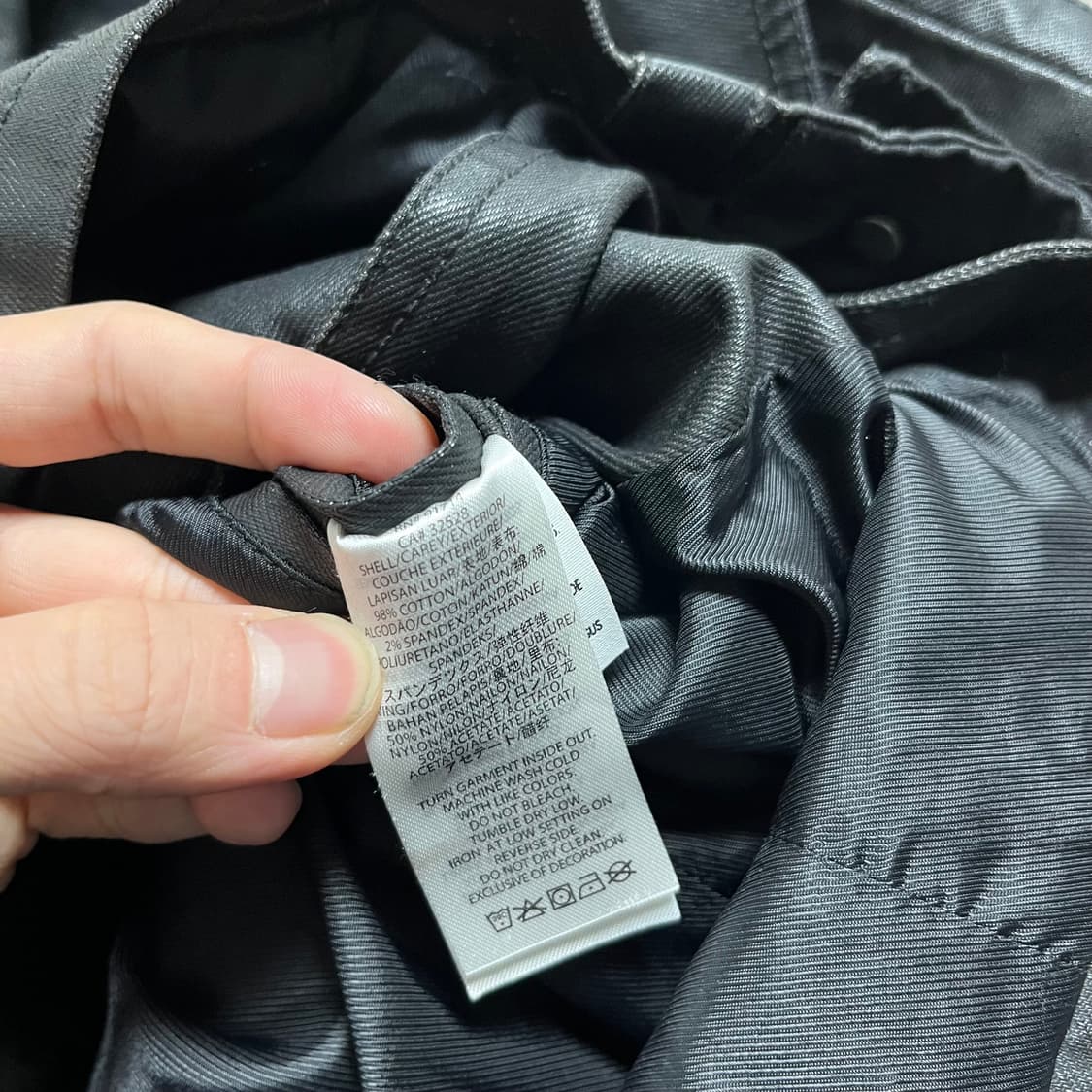 알마니익스체인지 사선 하이넥 코팅자켓 상품이미지8