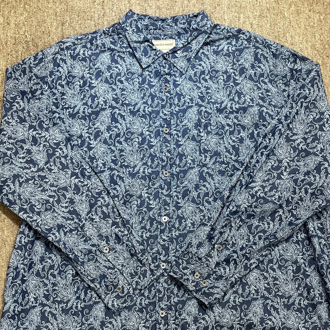 (2XL) 빈티지 네이비 페이즐리 셔츠  상품이미지6