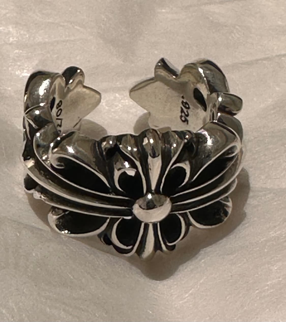 [US6.5] 크롬하츠 더블 플로랄 크로스링 상품이미지2