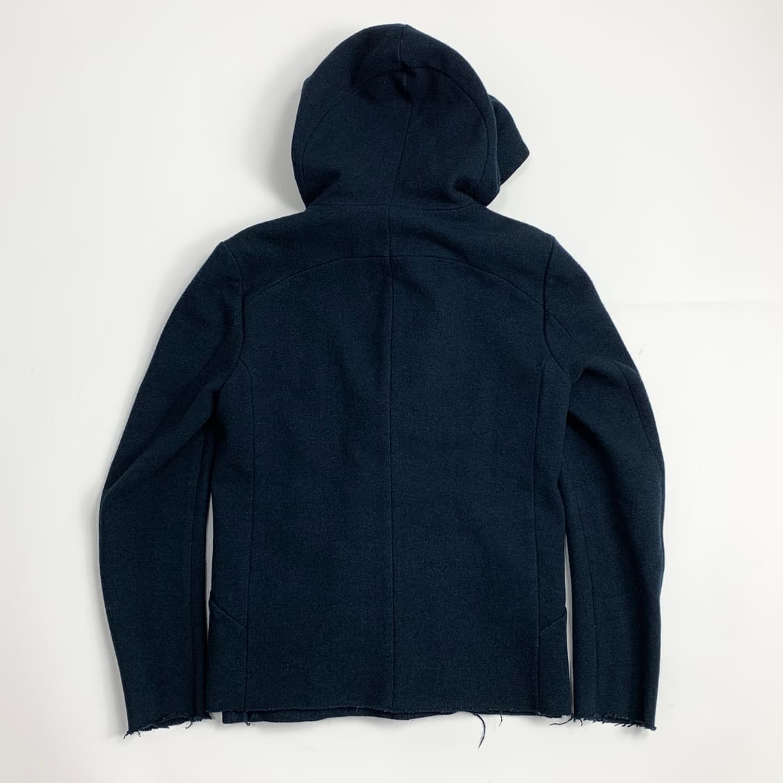 카즈유키 쿠마가이 어태치먼트 멜톤 빅 후드 더블 코트 상품이미지10