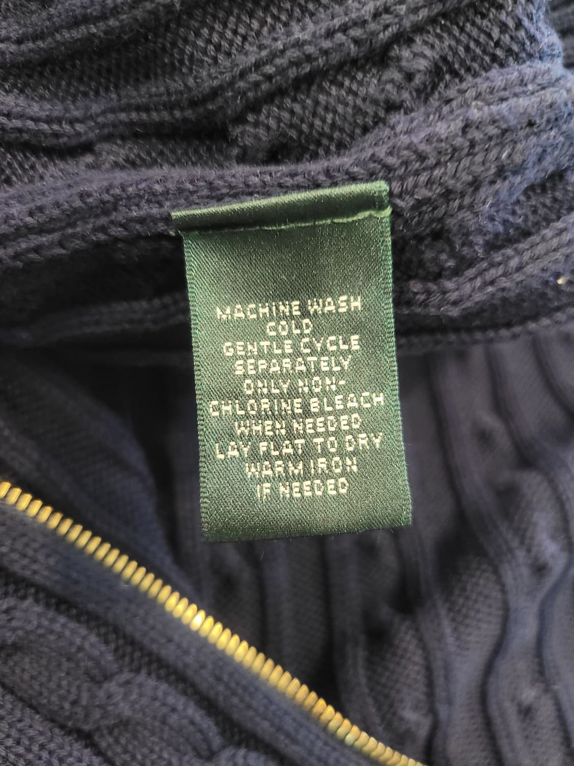 XL랄프로렌 금장자수 집업 가디건  상품이미지7