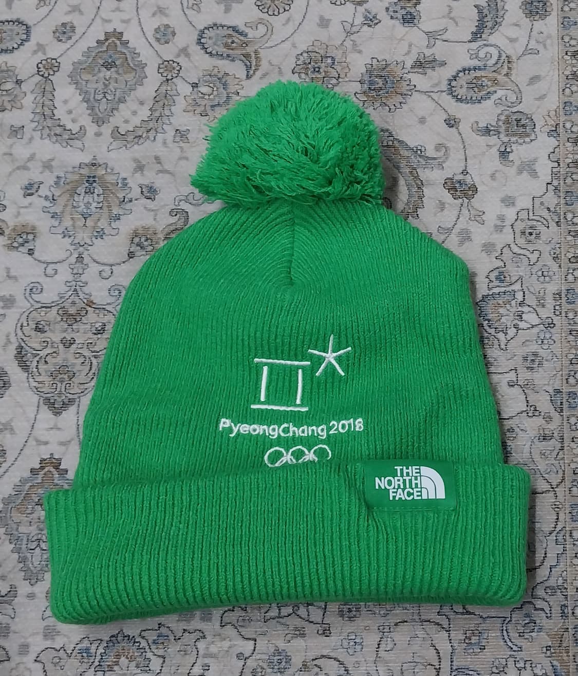 (새상품) 노스페이스 평창 올림픽 2018 털모자 그린 상품이미지1