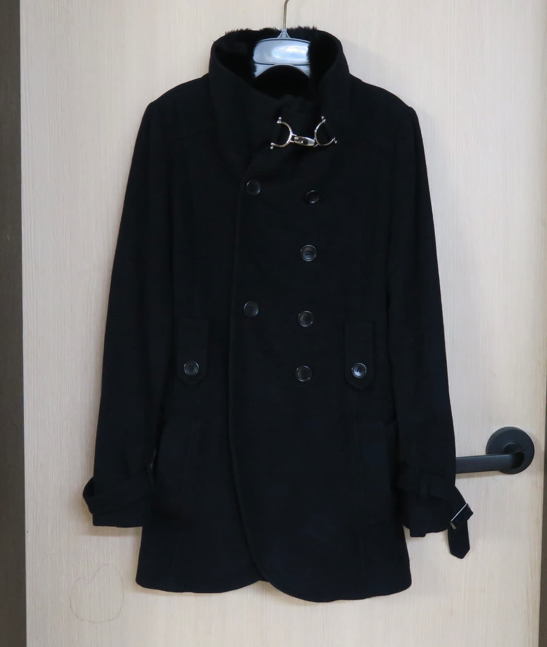 퍼 카라 울 혼방 코트 상품이미지1