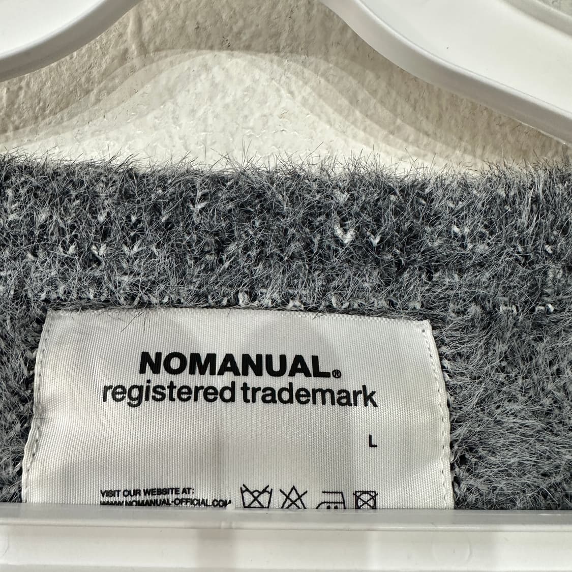 노메뉴얼 크롭 헤어리 니트 L 상품이미지5