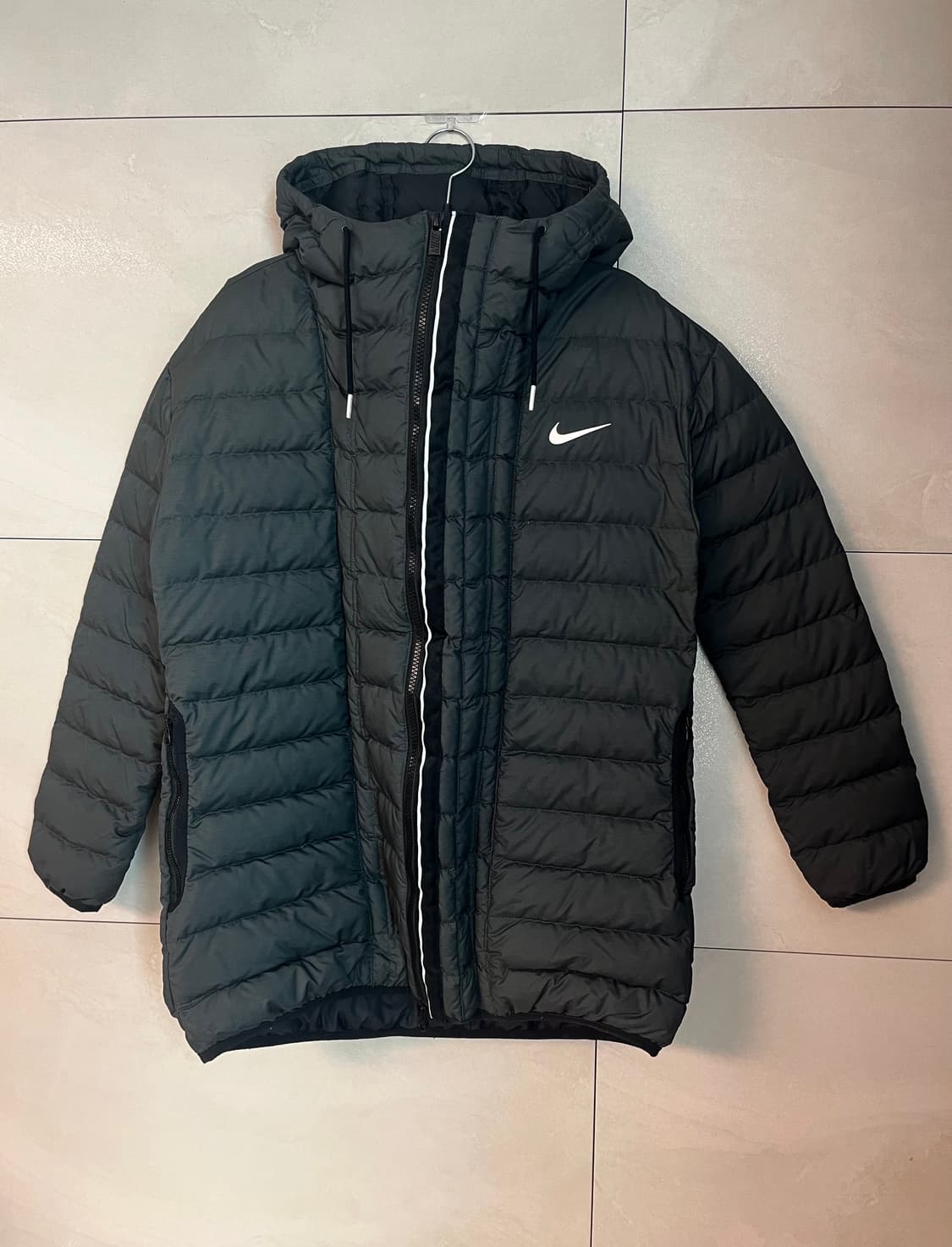 나이키 경량 후드 패딩 블랙 (L) 상품이미지4