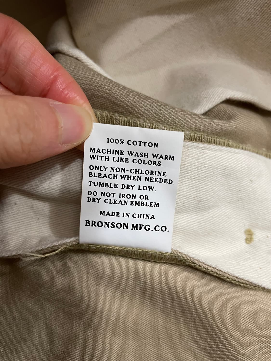 브론슨 치노 팬츠 베이지 상품이미지6