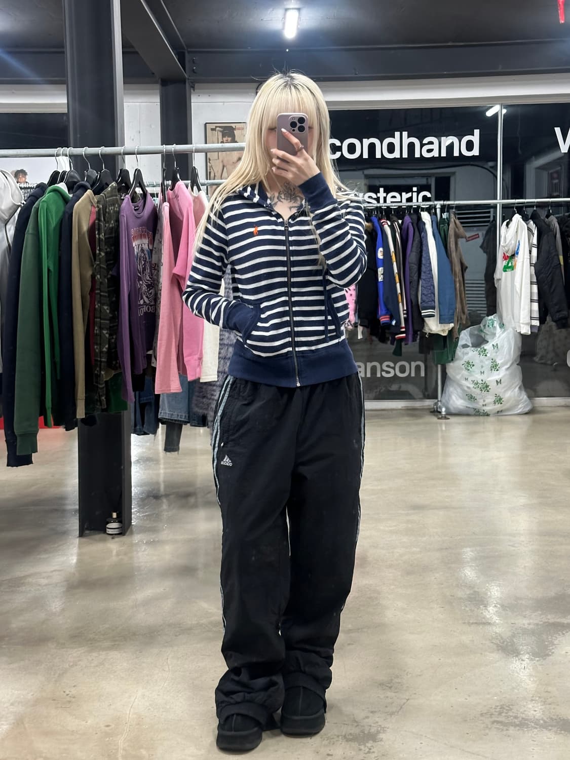 폴로 랄프로렌 스트라이프 후드 집업 상품이미지3