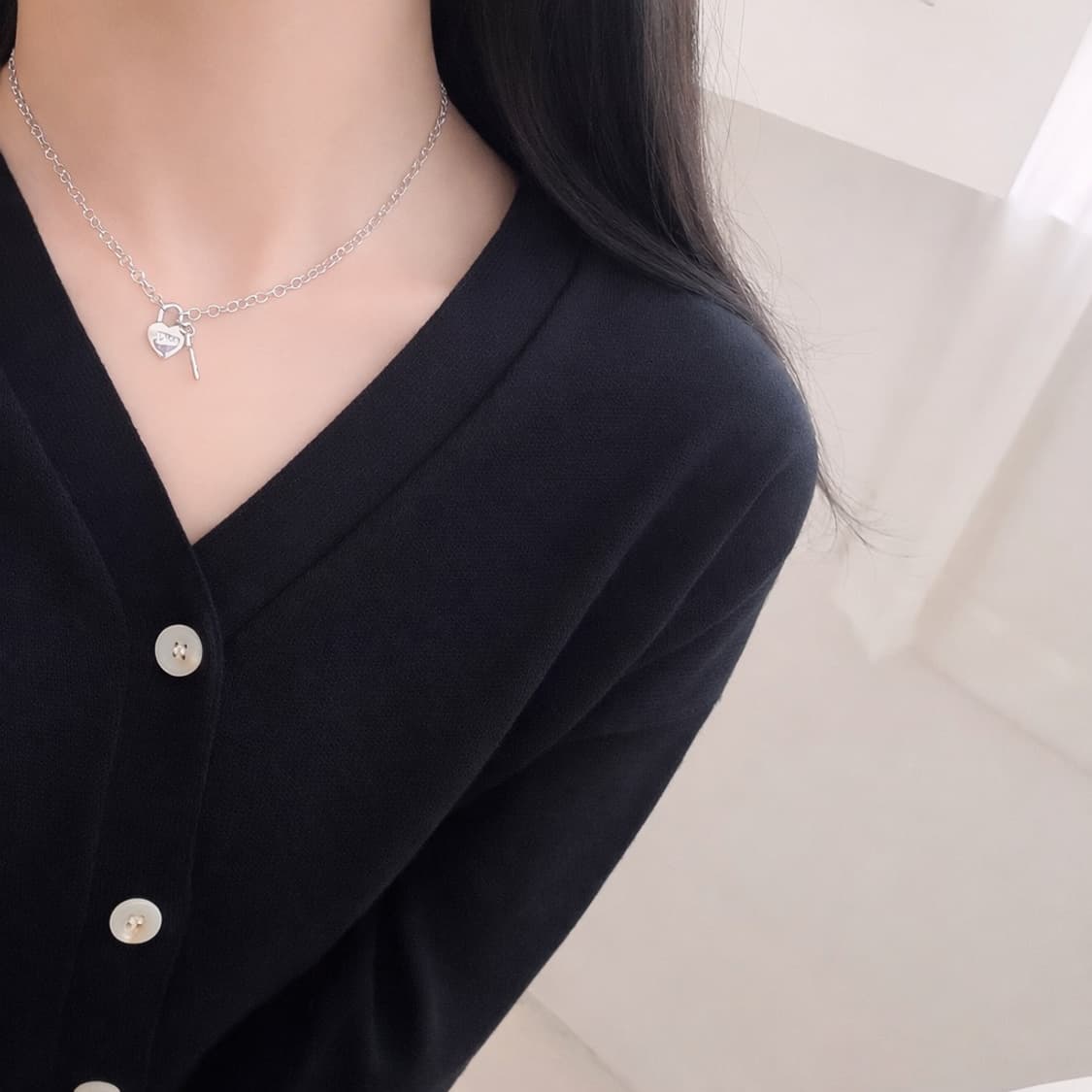 디올 하트 자물쇠 목걸이 상품이미지7