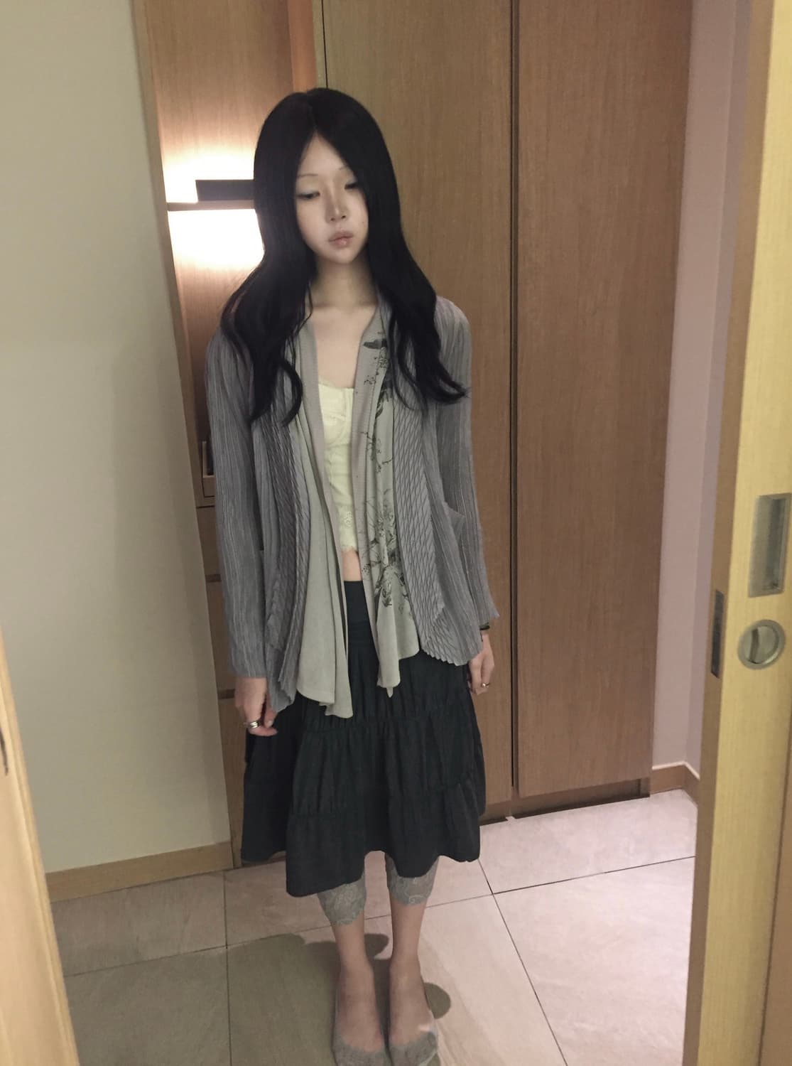 플리츠 여름 오픈 가디건 상품이미지3
