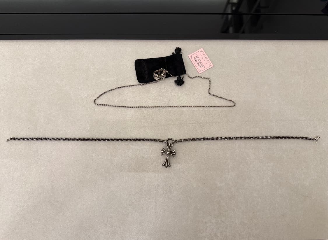 크롬하츠 실버 20인치 페이퍼체인 일체형 목걸이  상품이미지1