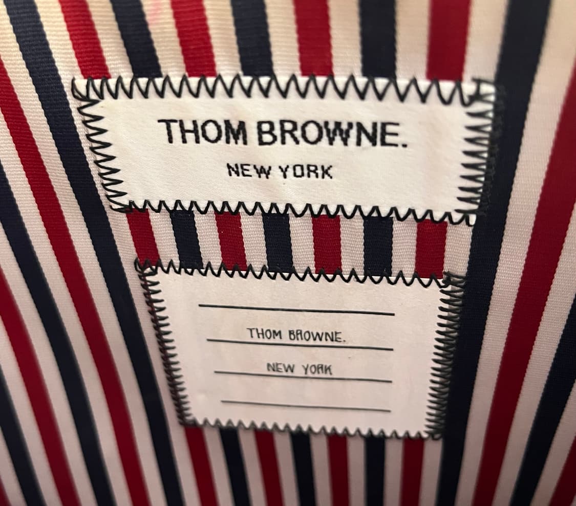 톰브라운 Thom Browne 삼선탭 클러치백 버건디(유광) 상품이미지5