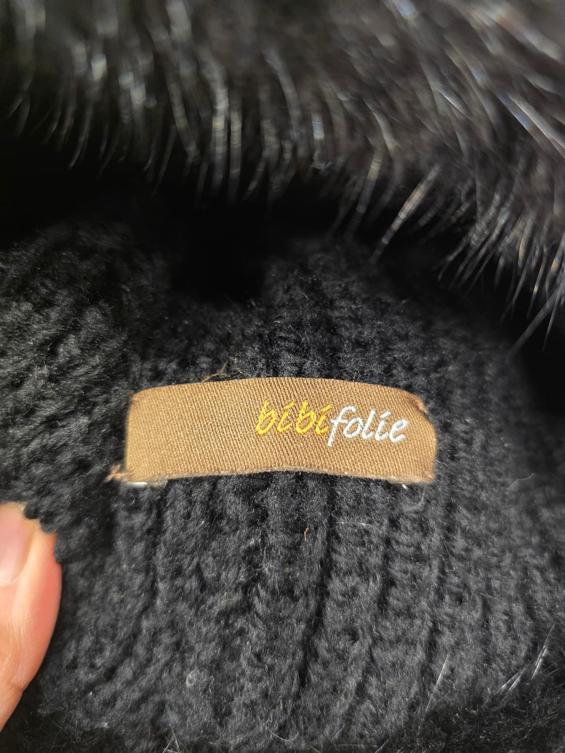 비꼴리에 검정 밍크 털모자 비니 프리사이즈 상품이미지5