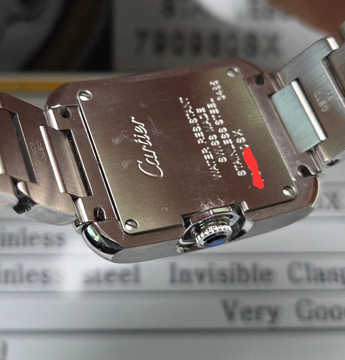 까르띠에 앙글레즈 탱크 스몰 클래식로만판 쿼츠 브레이슬릿 ver. (감정 상품이미지8