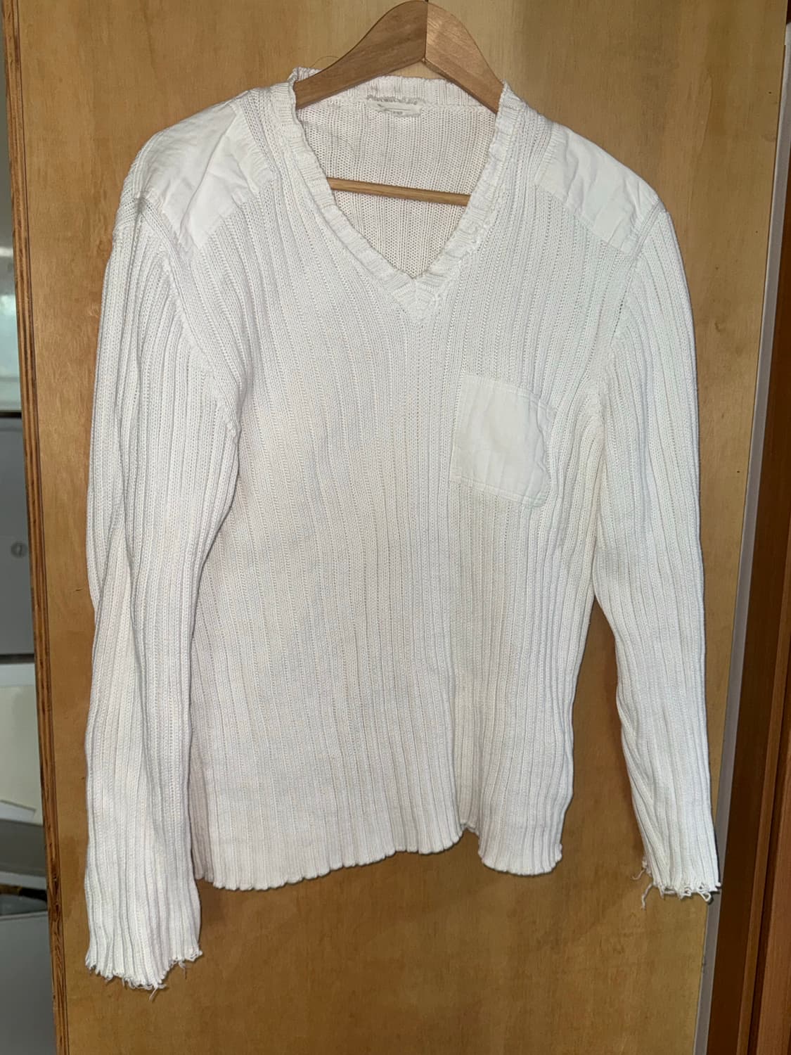 헬무트랭 본인기 98 밀리터리 브이넥 니트 상품이미지1