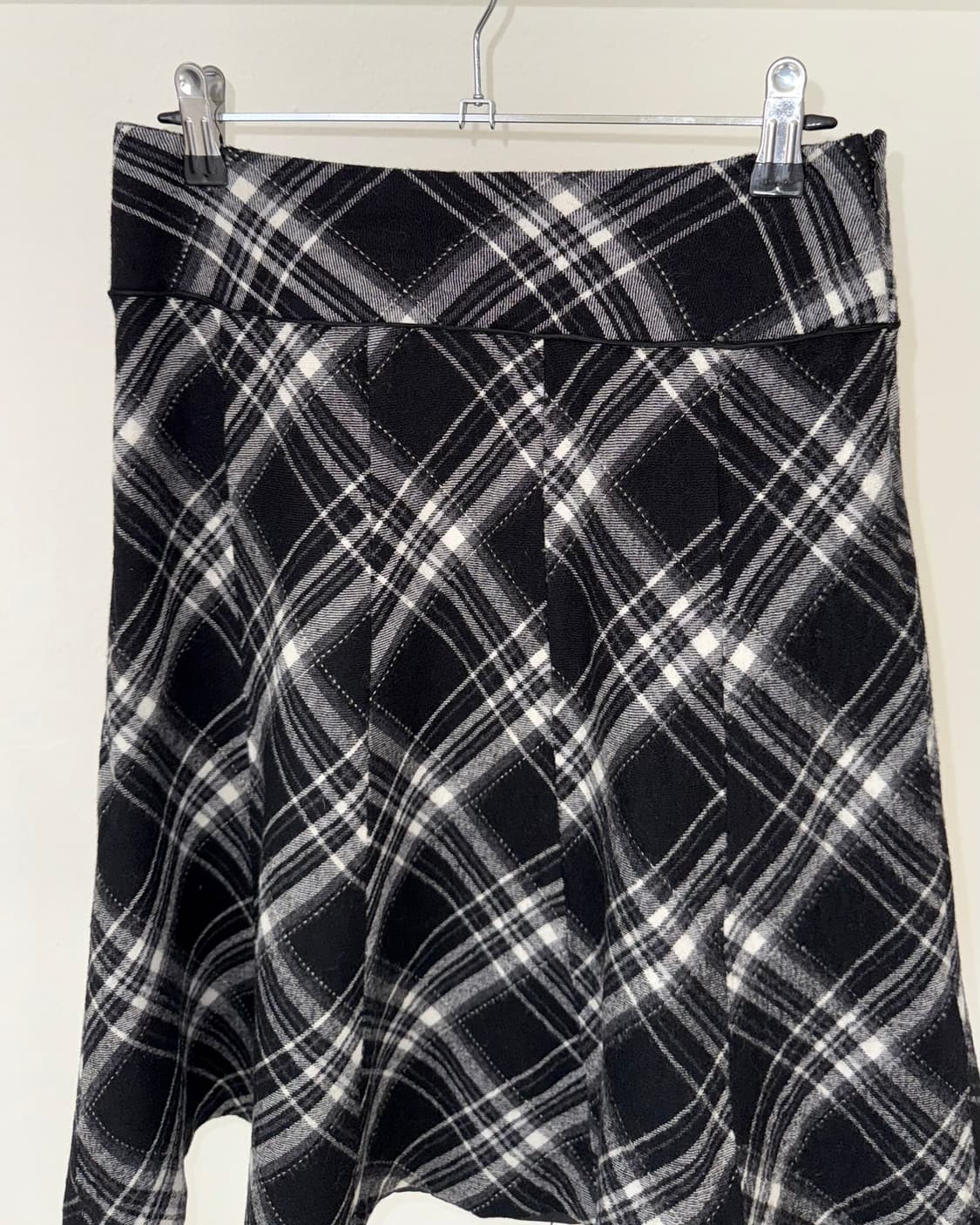 빈티지 체크 울 스커트 상품이미지4