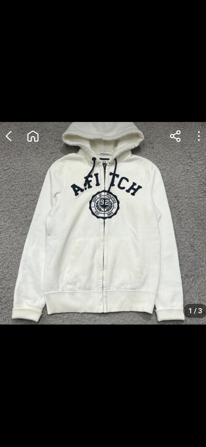 화이트 아베크롬비 후드집업 상품이미지1