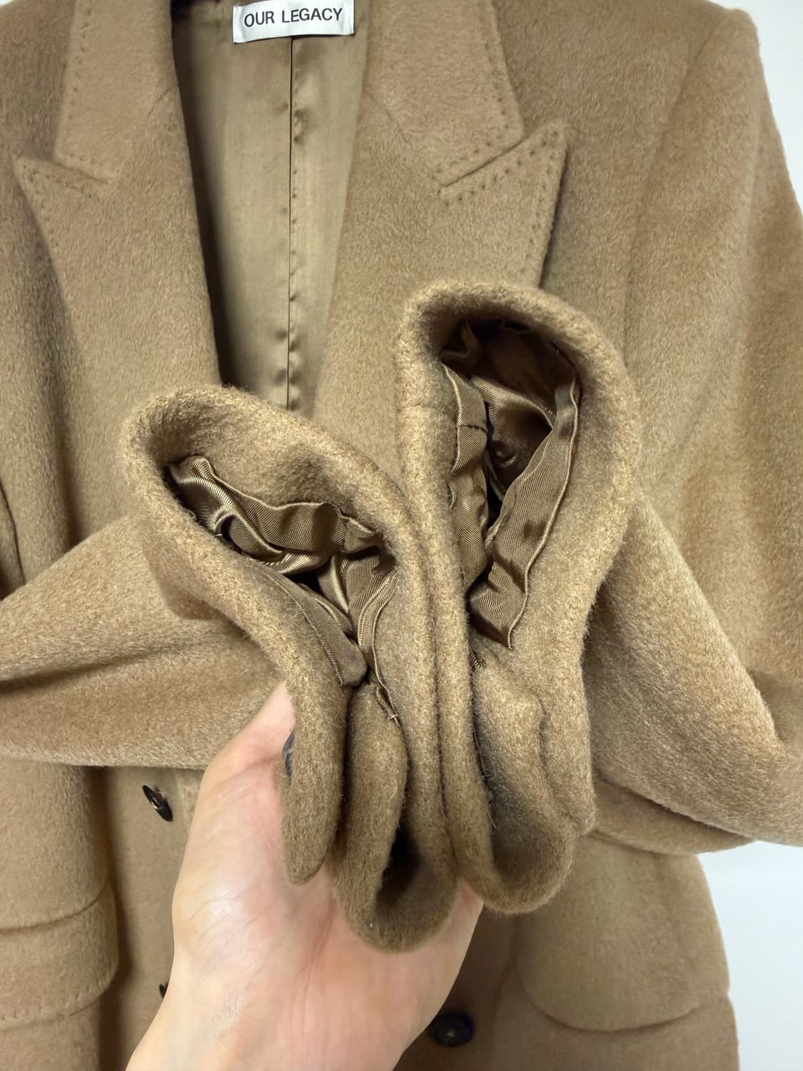 [시착제품]아워레가시 23FW 웨일코트 카멜 50사이즈 상품이미지6