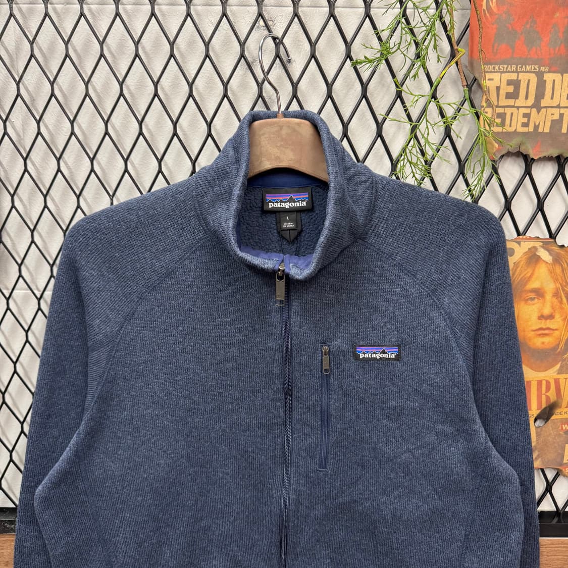 파타고니아 베터 스웨터 집업 전면 집업 포켓 포인트 네이비 상품이미지3