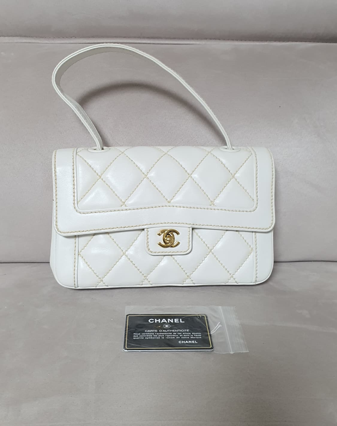 샤넬 와일드스티치 켈리백 화이트 상품이미지7