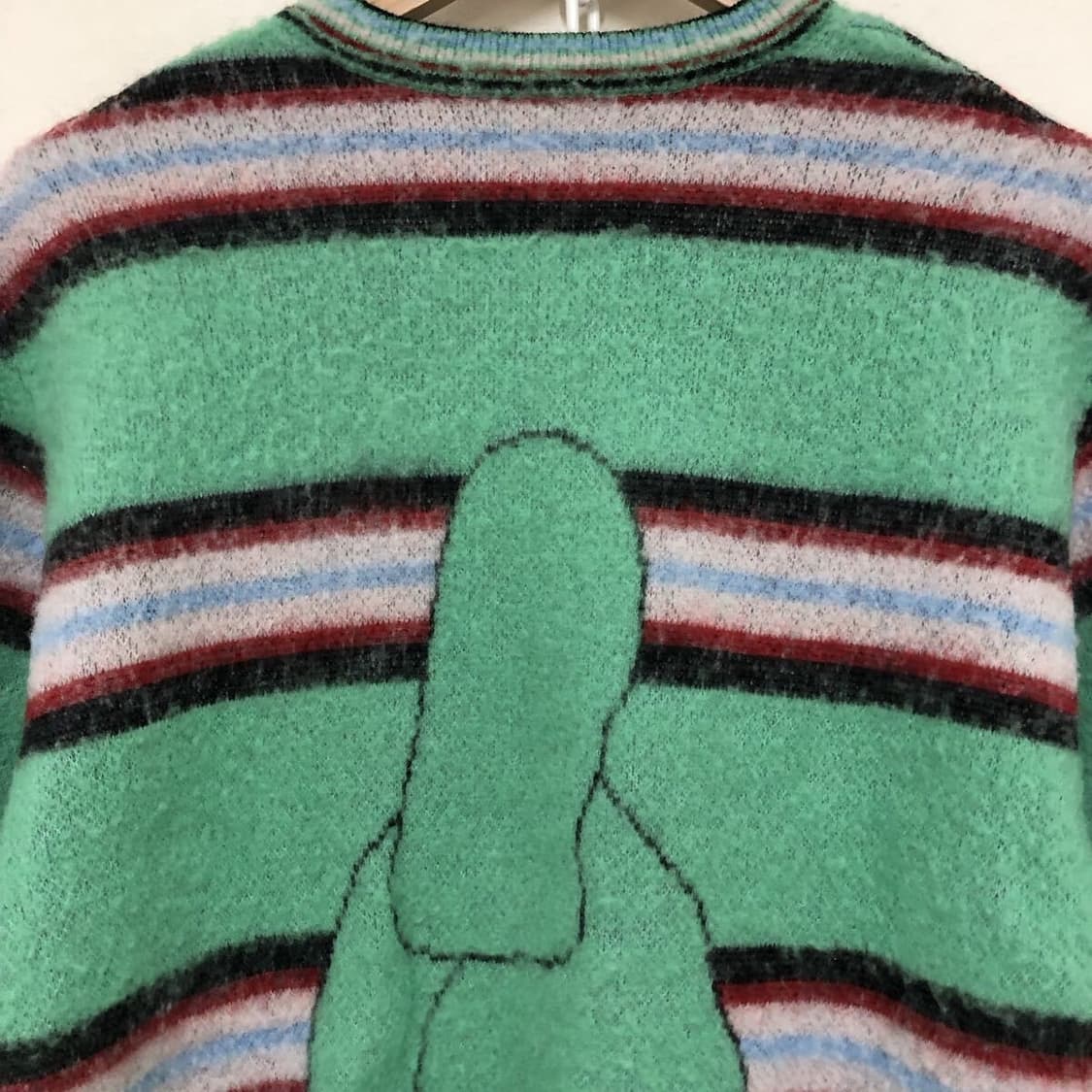 Kota Gushiken 24AW 모나리자 울 니트 그린 상품이미지5