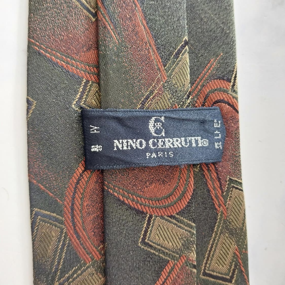 Cerruti Tie - Dark Green Abstract Jacqua 상품이미지9