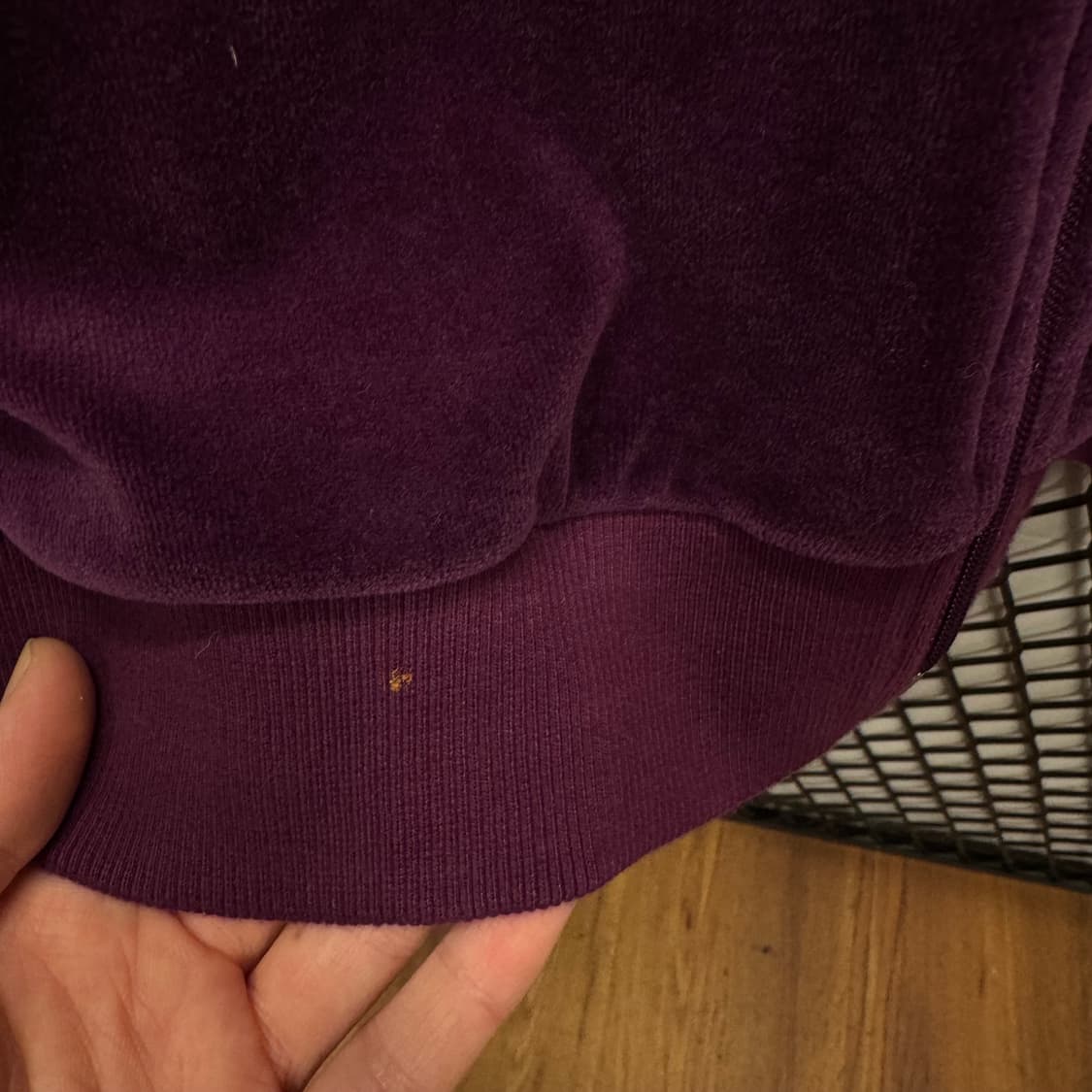 뉴발란스 아노락 벨벳 트랙 자켓 전면 로고 포인트 퍼플 네이비 상품이미지9