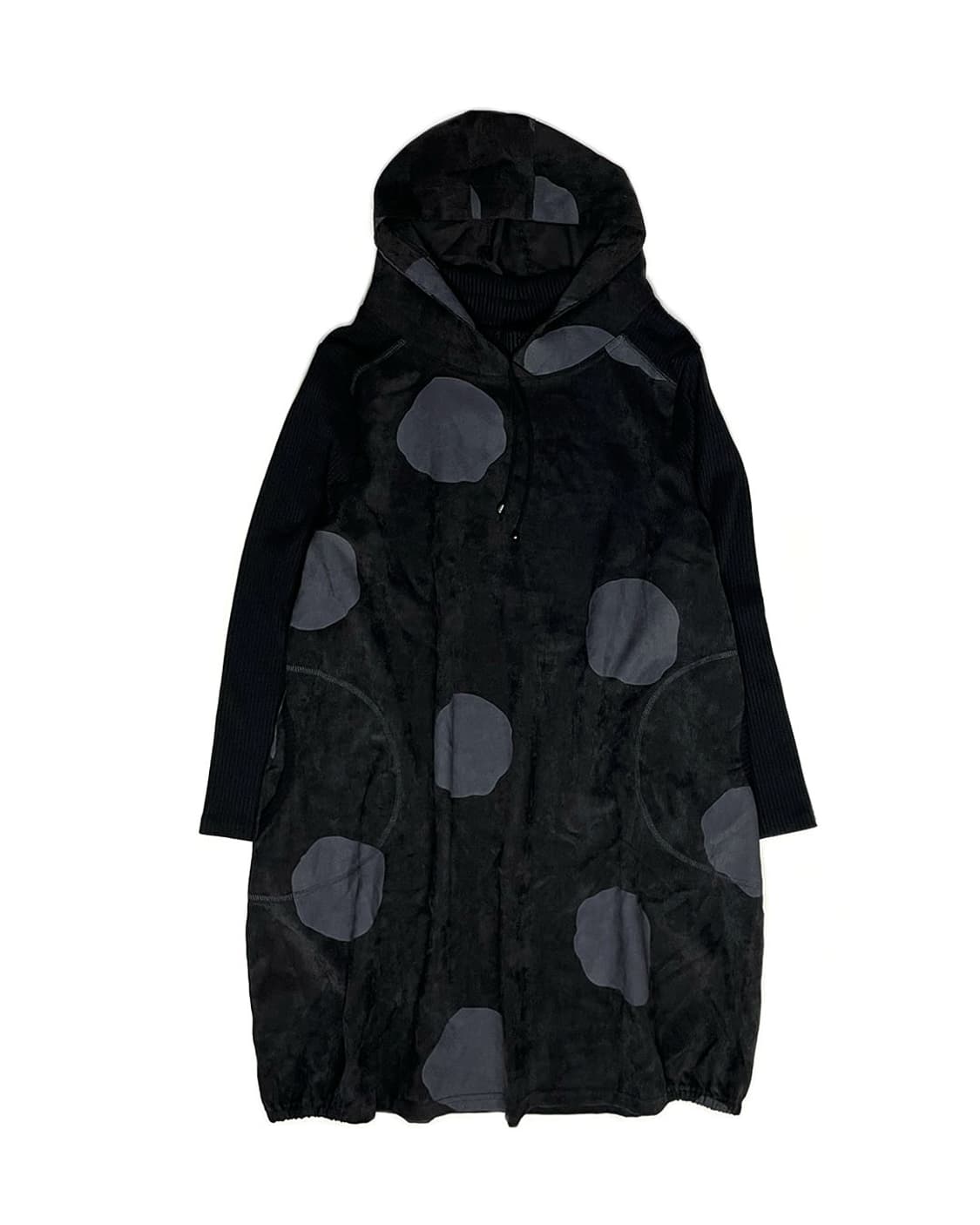 vintage 도트 후드 원피스 탑  상품이미지1