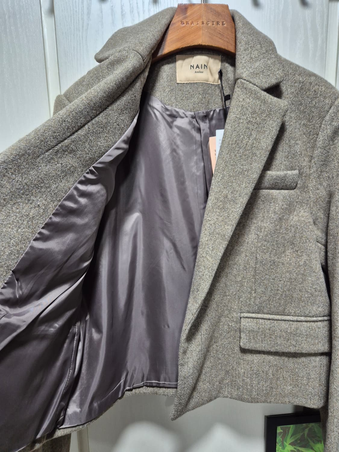 (타임세일)(새상품)NAIN 헤링본 크롭 자켓 상품이미지6