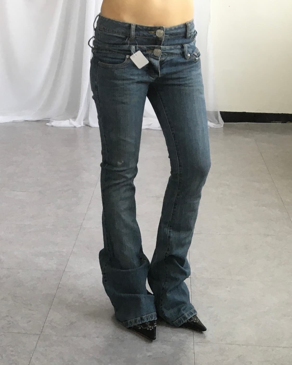 Cecil Mcbee double waist denim pants 상품이미지10