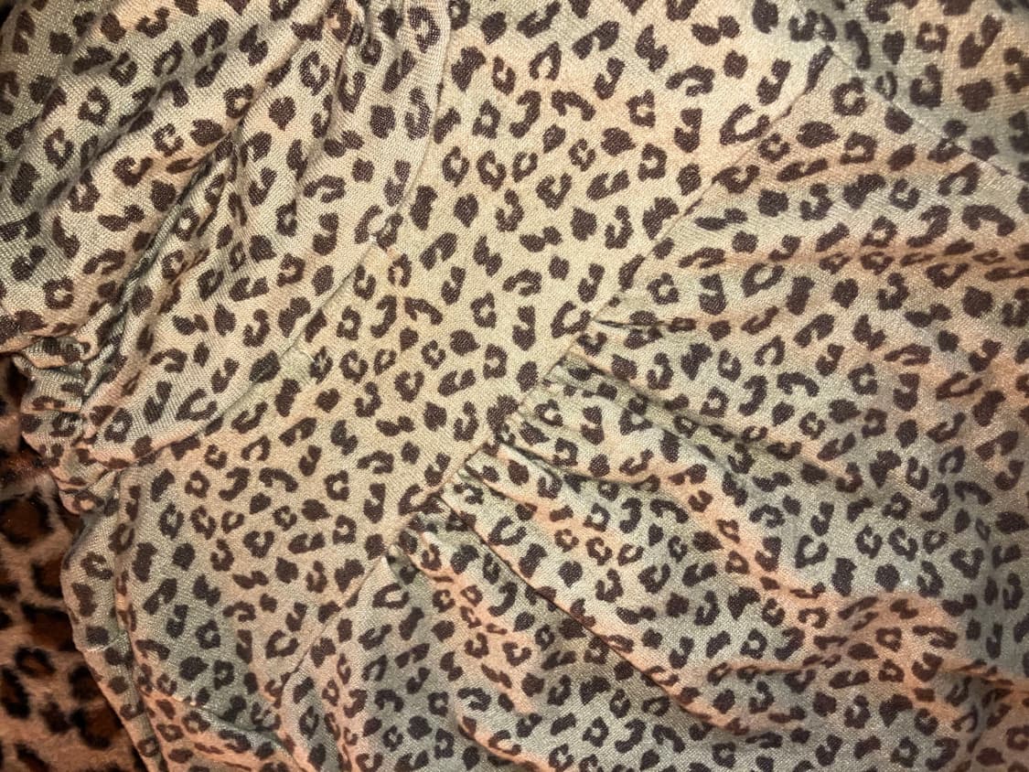 jpn 레오파드 목폴라 니트 티셔츠 상품이미지5