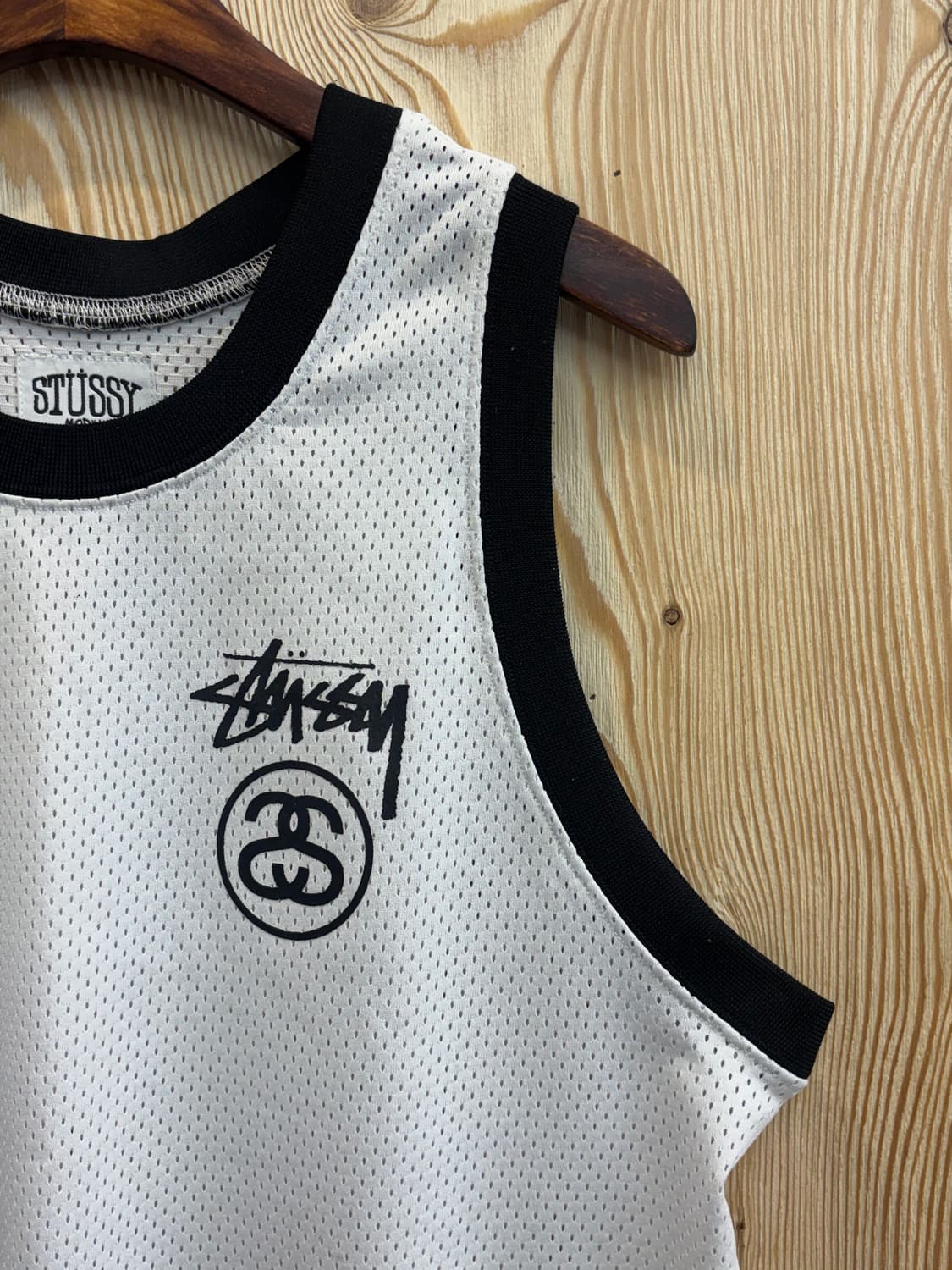 스투시 ss링크 스탁 로고 메쉬 슬리브리스 상품이미지2