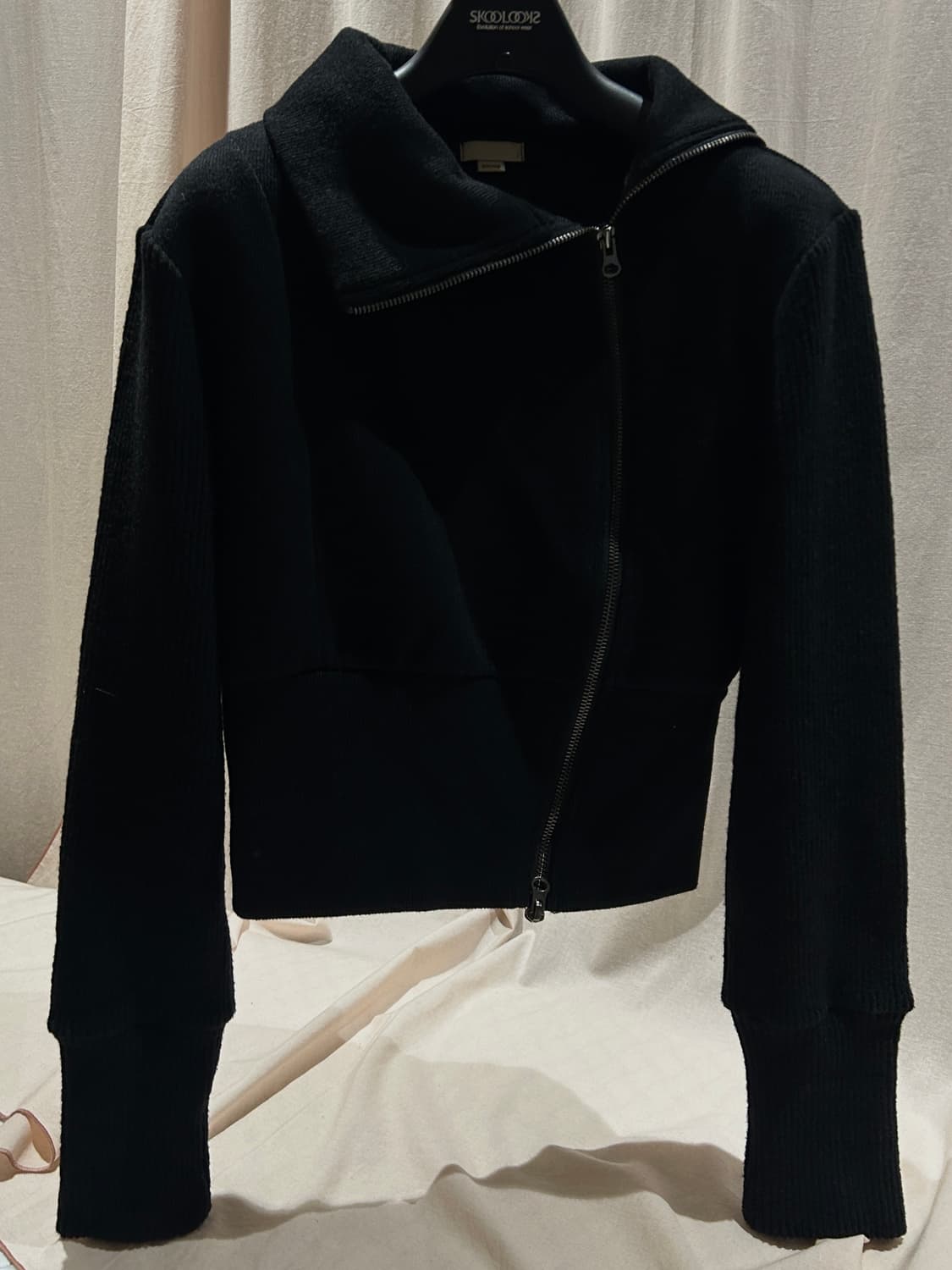 Bonnae 본네 울 크롭 집업 자켓 블랙 size1 상품이미지6