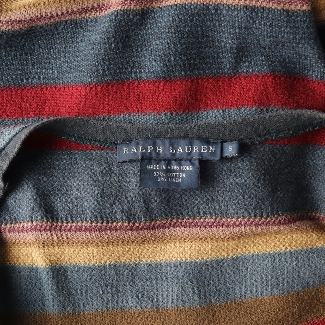 랄프로렌 멀티 스트라이프 코튼 린넨 슬리브리스 원피스 S 상품이미지6