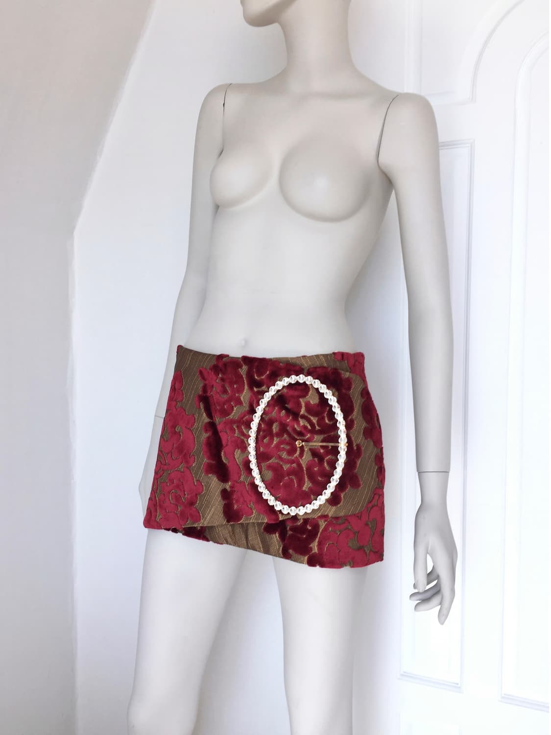 Dolce&gabbana  Rhinestone buckle Skirts 상품이미지2
