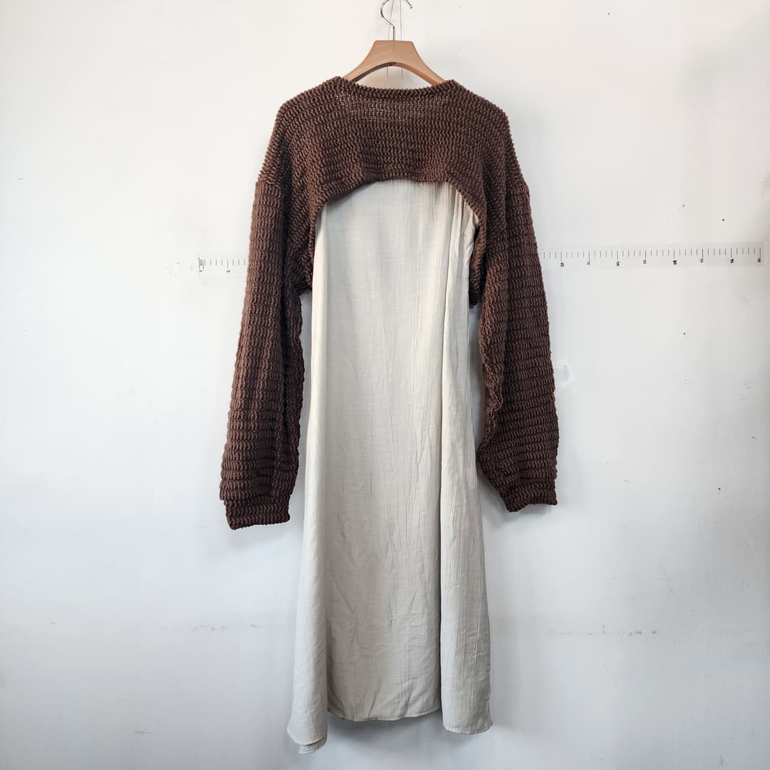 크롭 니트 가디건 롱 원피스 상품이미지5