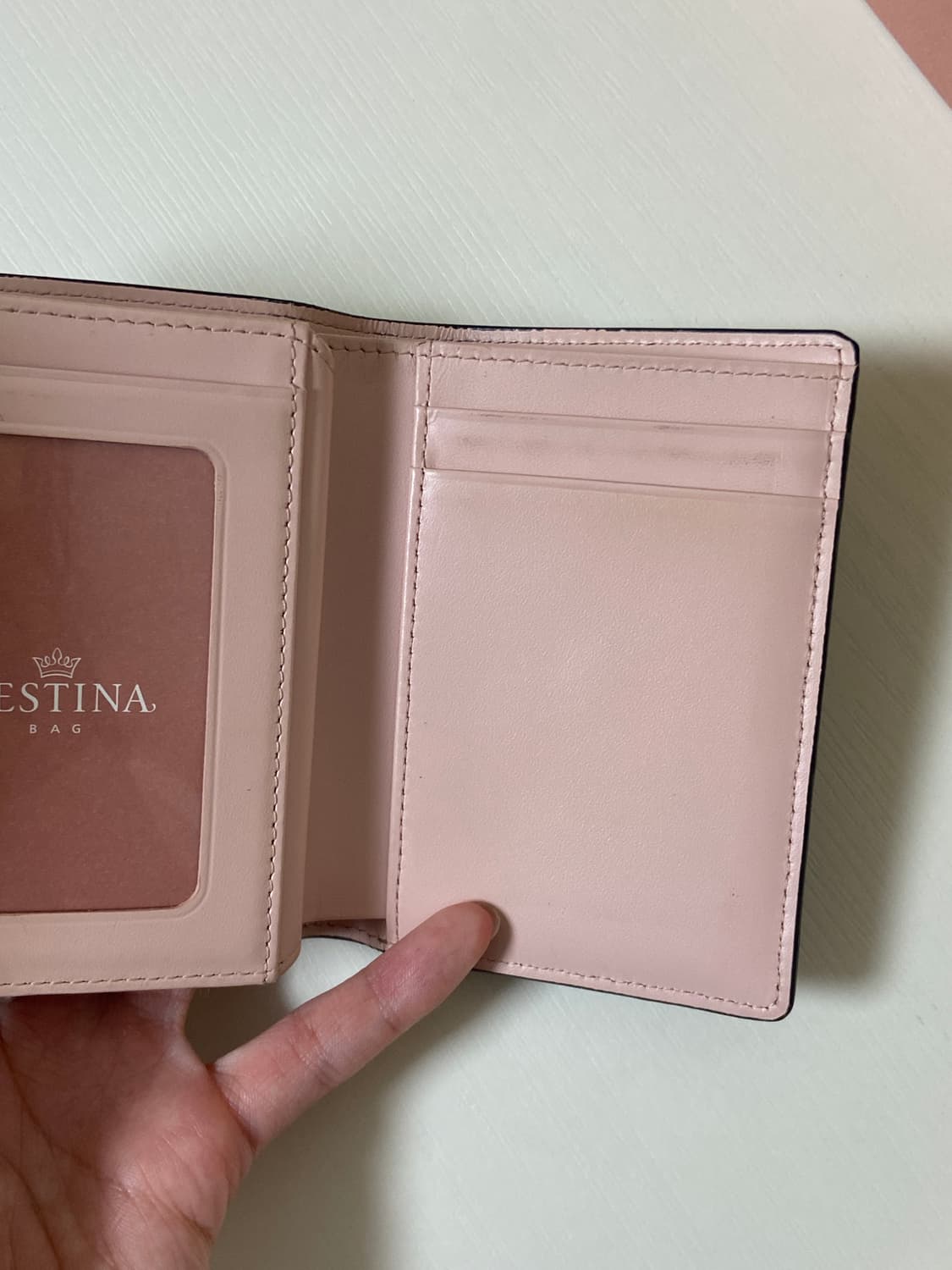 제이에스티나 3단 반지갑 블랙 핑크 상품이미지7