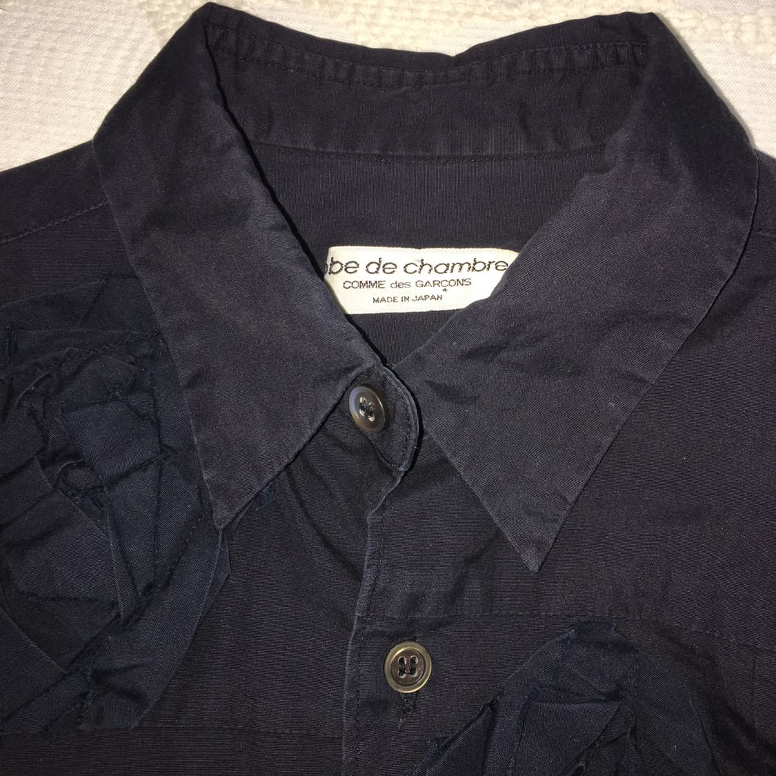 comme des garçons ad2000 장미 딥네이비 셔츠 상품이미지7