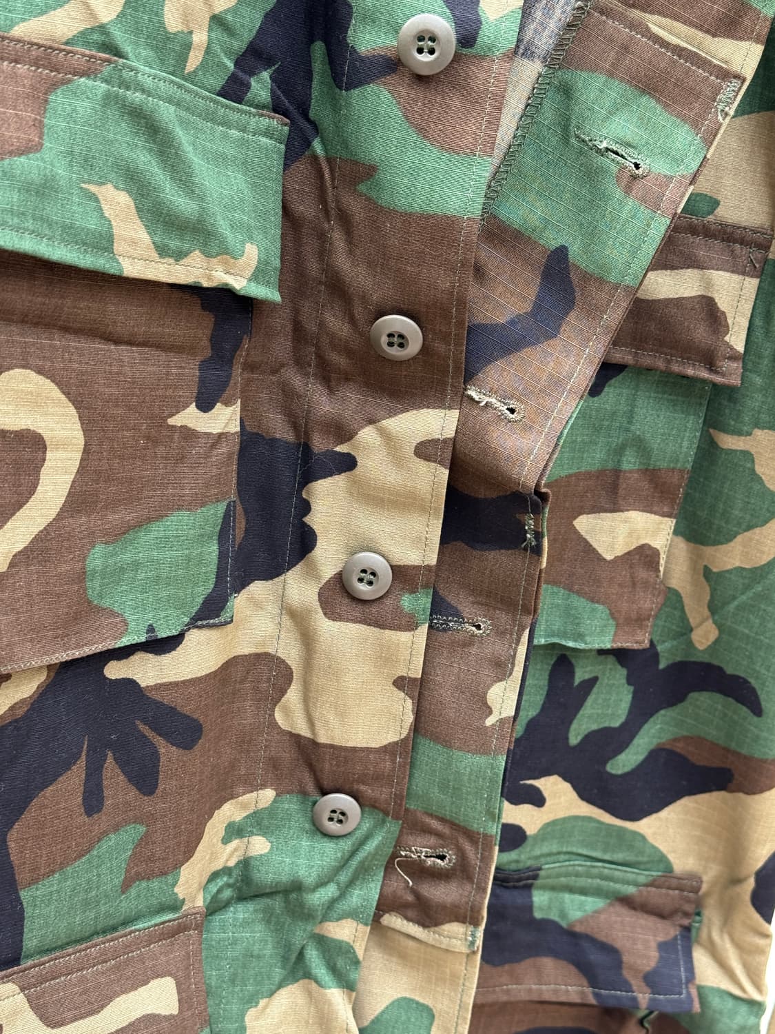 90s 미군 BDU 우드랜드 카모 셔츠 (M-R) 상품이미지6
