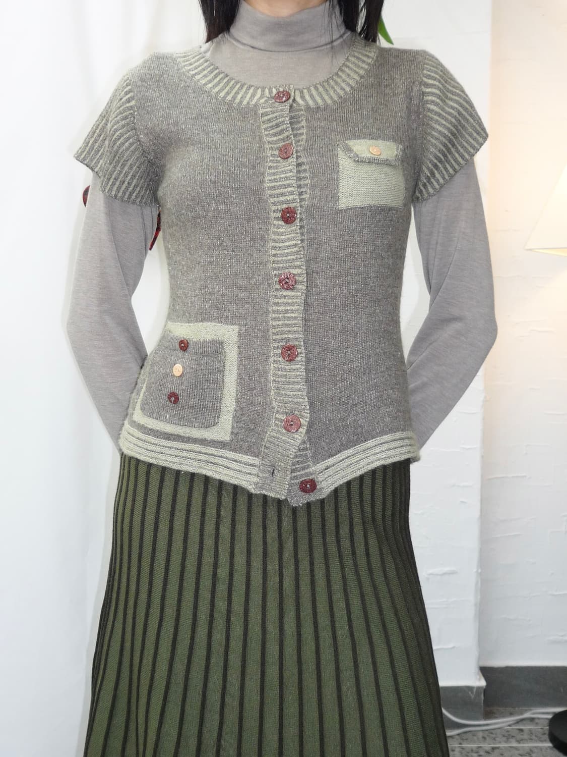 pocket button vest 상품이미지4