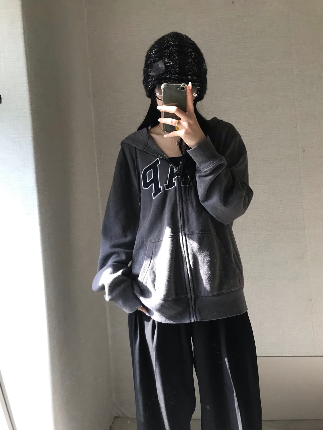 갭 그레이 후드집업 상품이미지3