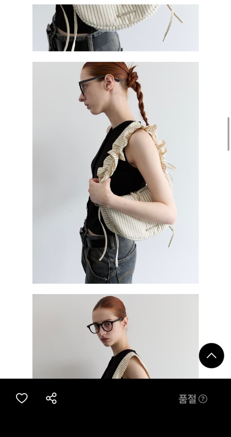 (새상품) 필인더블랭크 아이보리 가방 판매 상품이미지2