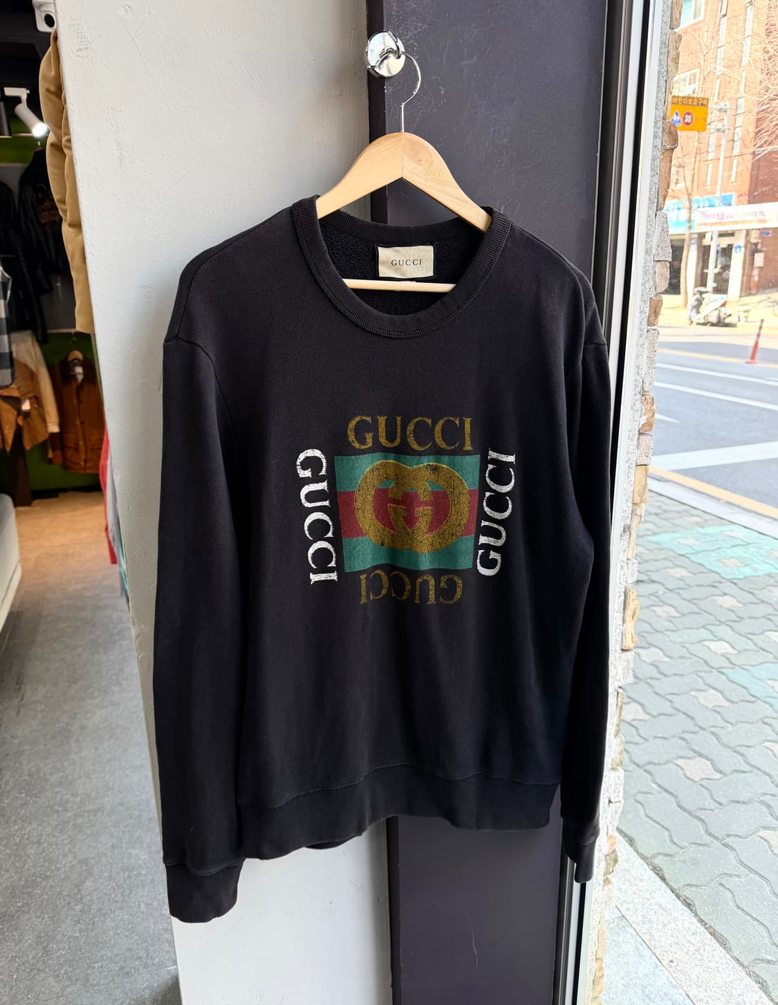 L/ 구찌 빈티지 로고 디스 맨투맨 상품이미지4