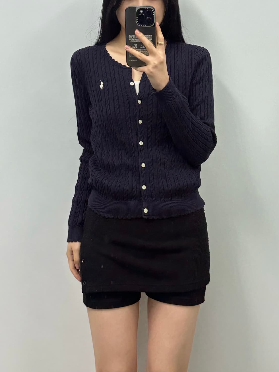 폴로 랄프로렌 네이비 꽈배기 니트 가디건 상품이미지1