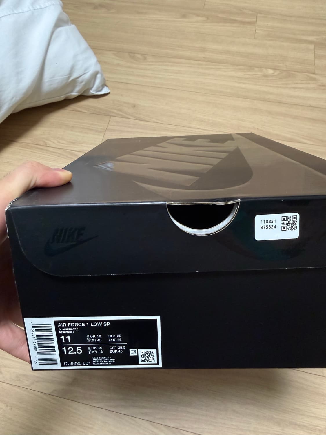 슈프림 에어포스 1 로우 블랙 290 새상품 상품이미지2