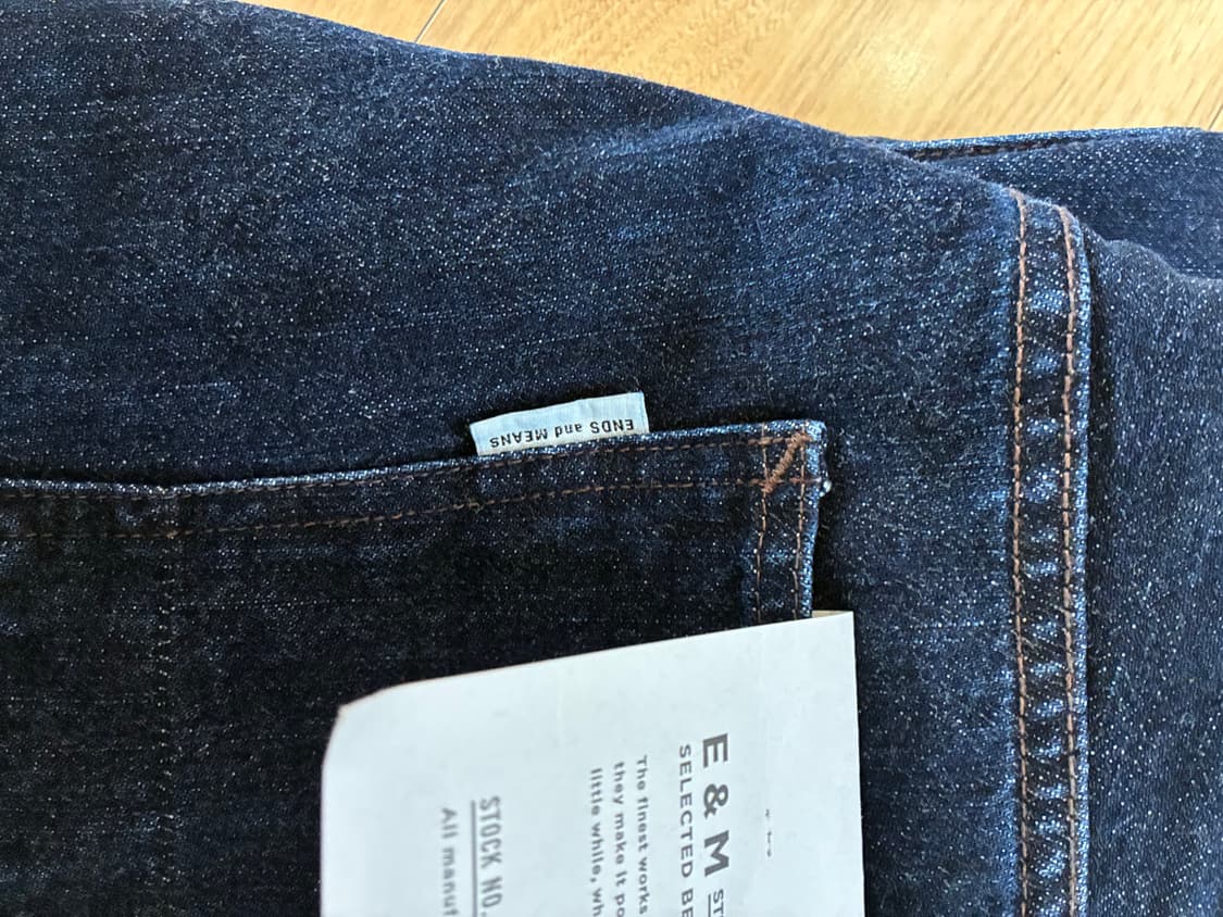 Ends and means denim 5p L 워시드 인디고 상품이미지3