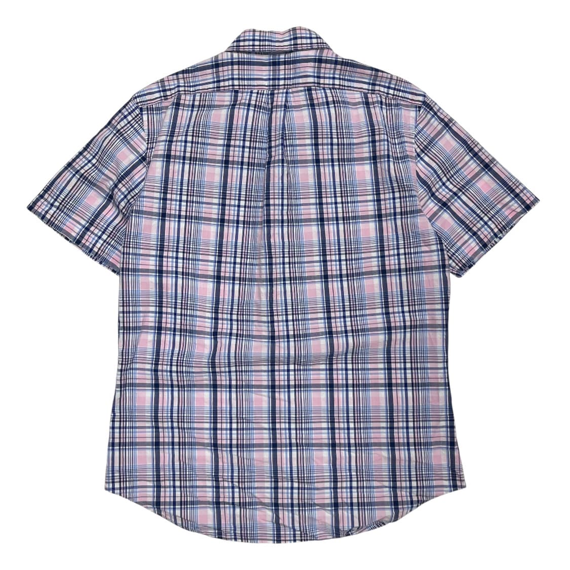 폴로 랄프로렌 네이비포니 딸기우유맛 시어서커 체크 반팔 셔츠 L 상품이미지4